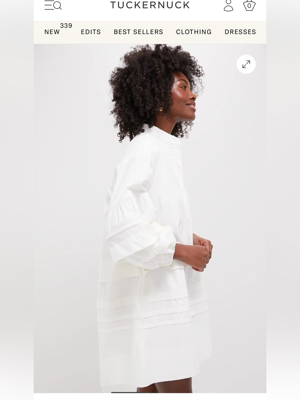 Tuckernuck White Tiered Puff-Sleeve Chelsea Tunic Dress, NWT - Picture 3 of 3